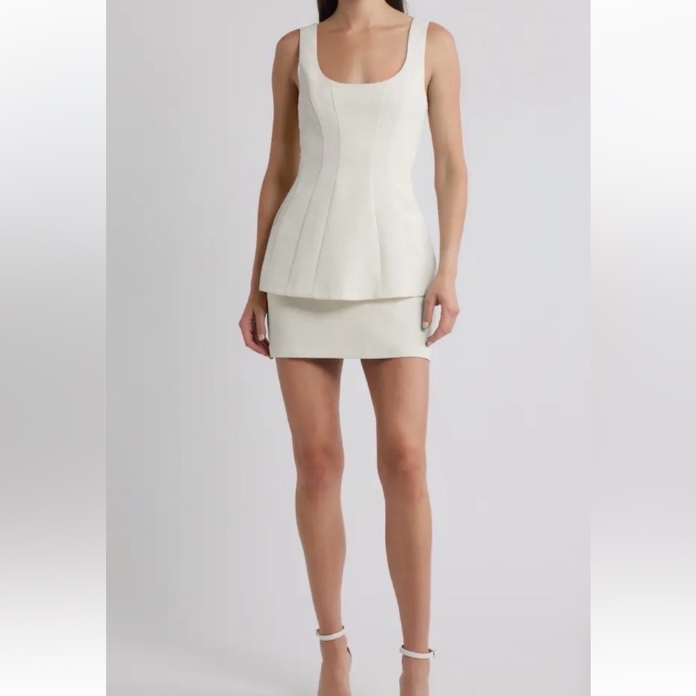 Amanda Uprichard Empire Layered Cocktail Minidress